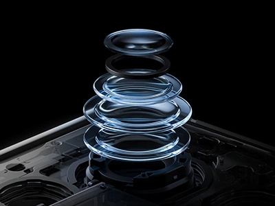 携帯電話のカメラと画面下指紋認証レンズ